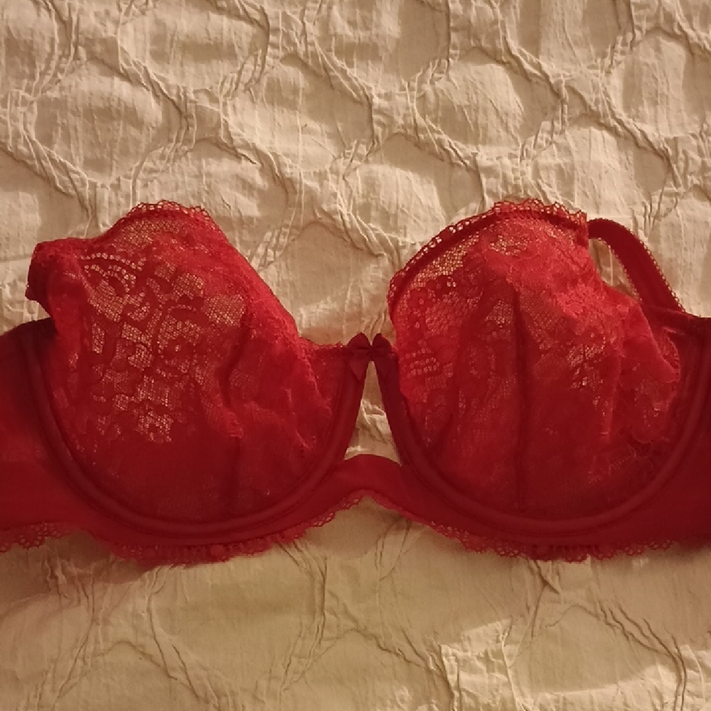 Victoria's Secret Red Lace Bra with Underwire Support